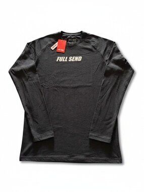 Full Send Fitness Men’s Black Long Sleeve T-Shirt – Size M – Black – NWT